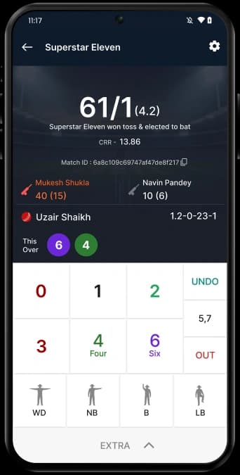Ball-by-Ball Live Scoring